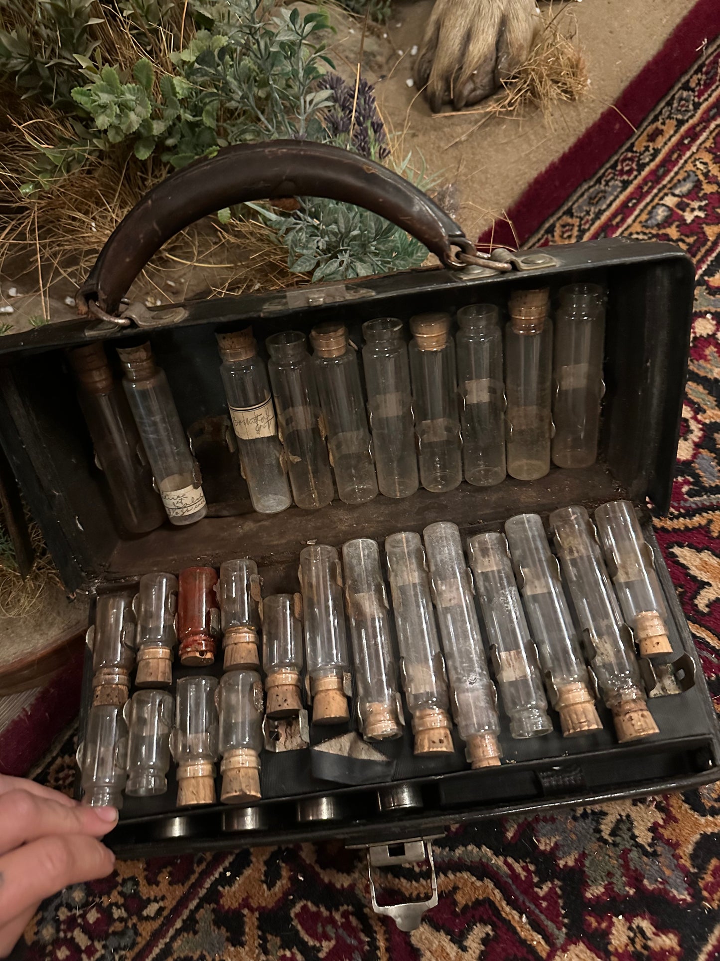 Very old apothecary- pharmacist bag