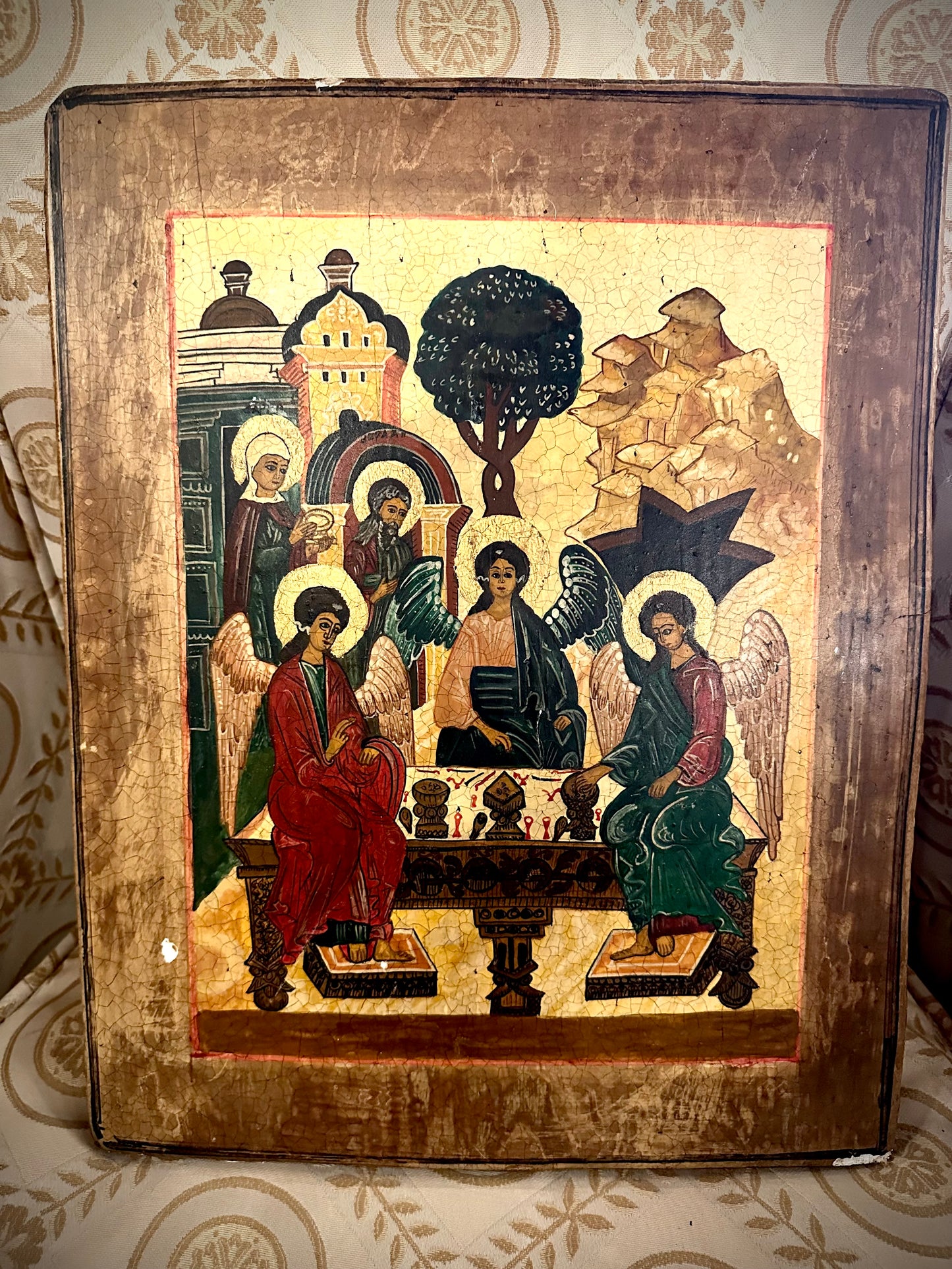 Antique Russian painting Icône