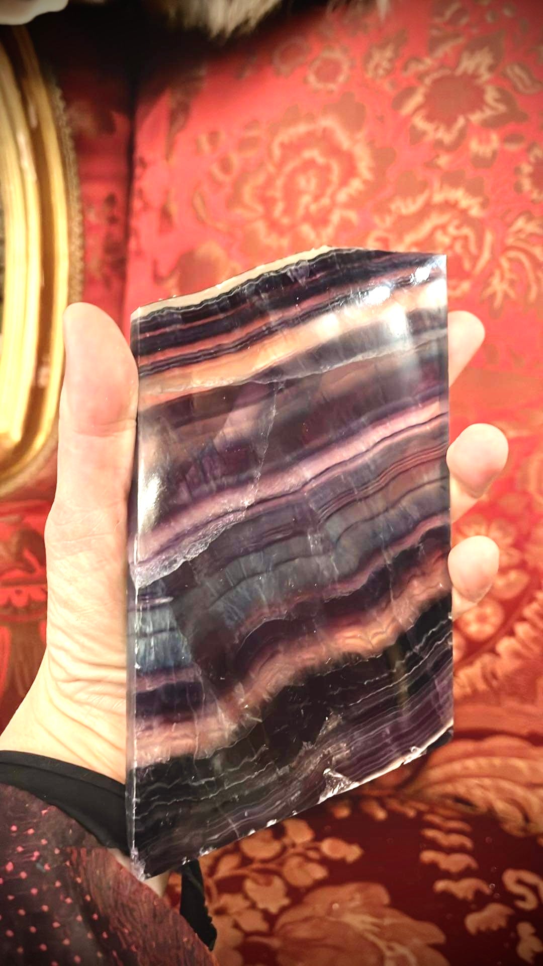 Amazing fluorite slice
