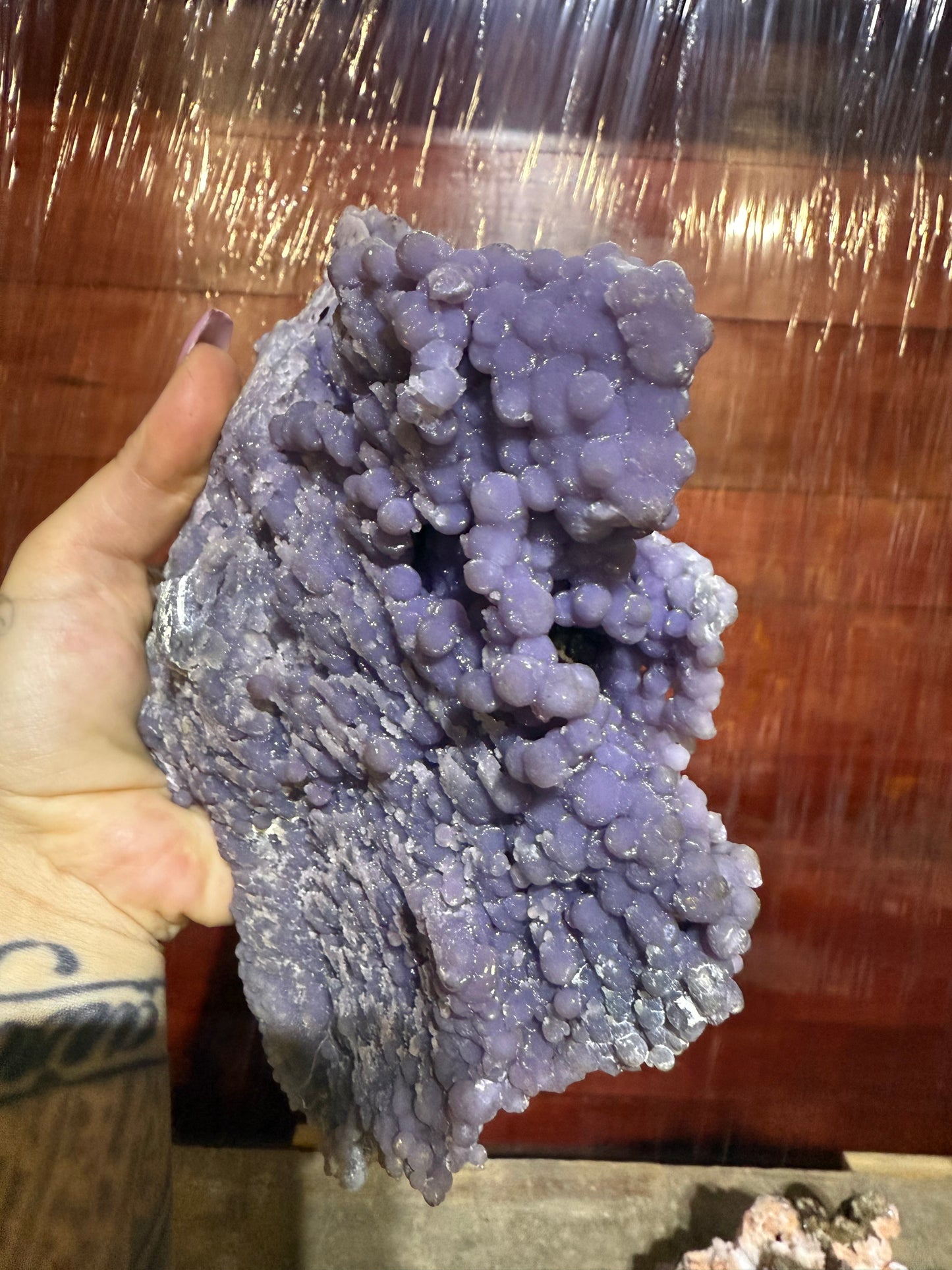 Very large grape agate specimen