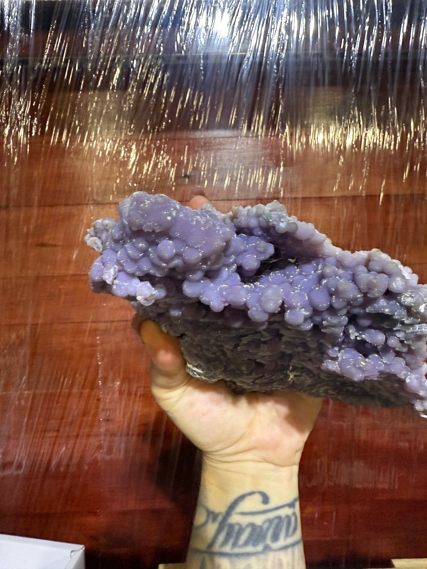 Very large grape agate specimen
