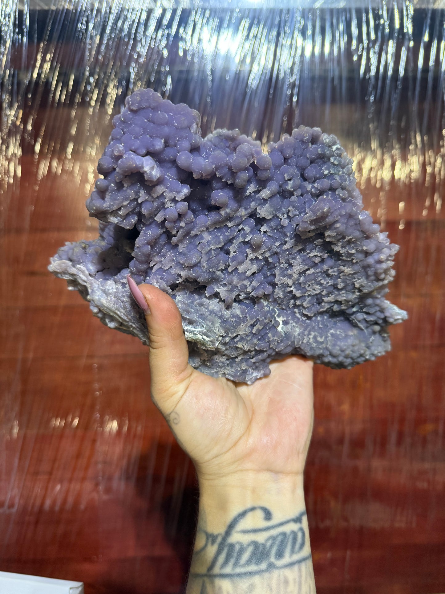 Very large grape agate specimen