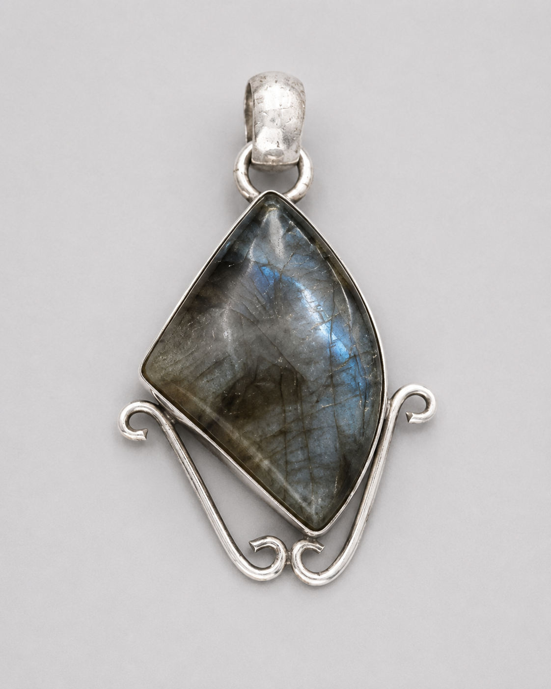 Labradorite White Brass pendant