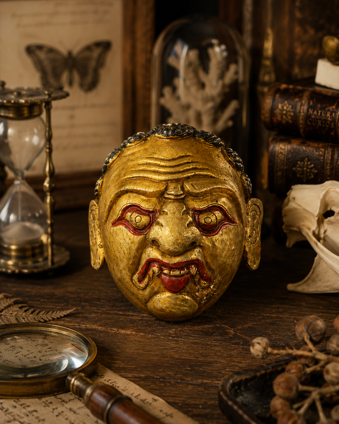 Nepalese Mala Bead – Wrathful Protector Deity
