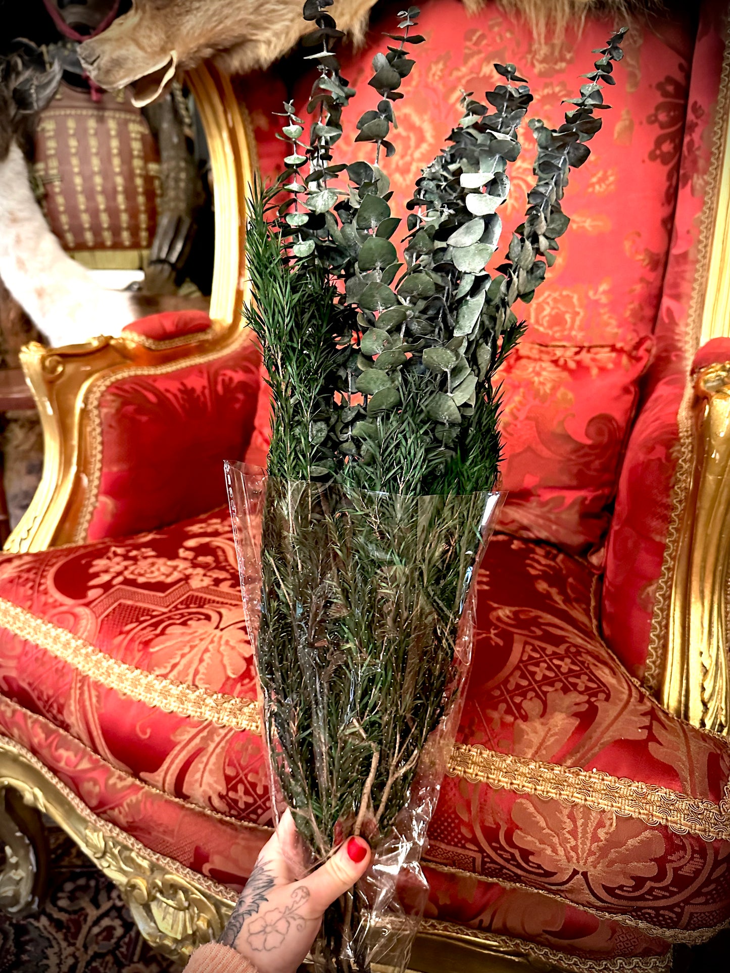 Dried eucalyptus bouquet