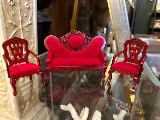 Victorian chair miniature dollhouse