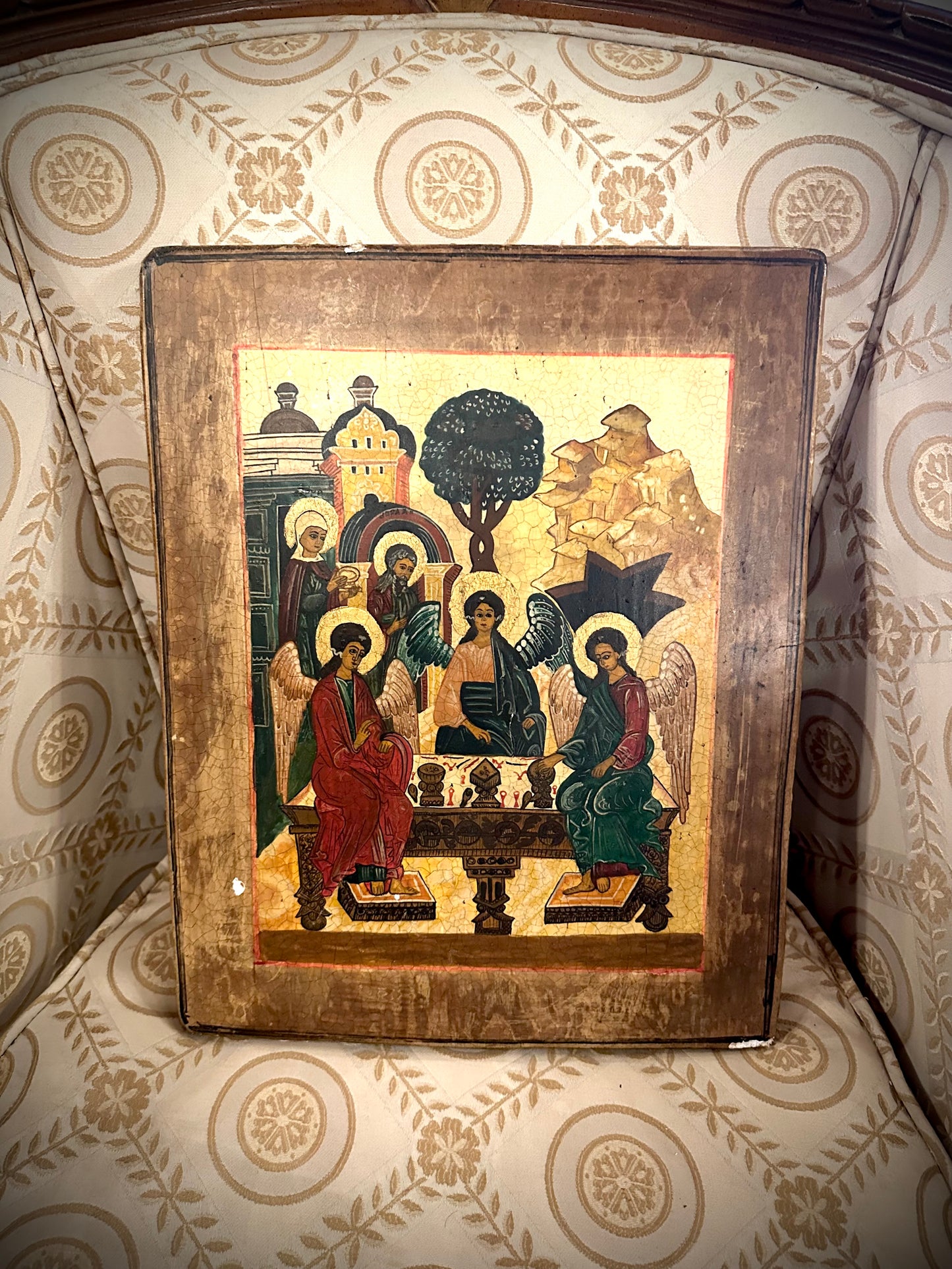 Antique Russian painting Icône