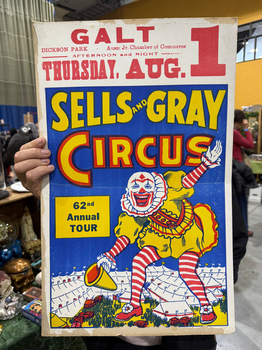 Authentic old circus sign