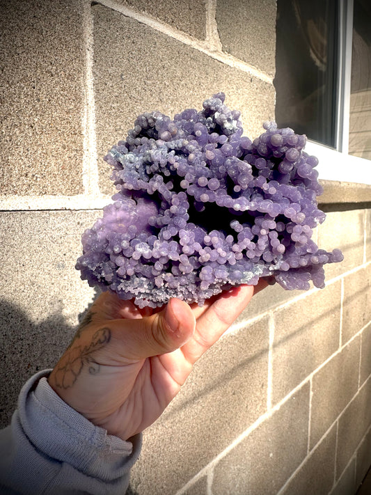 Large grape agate specimen