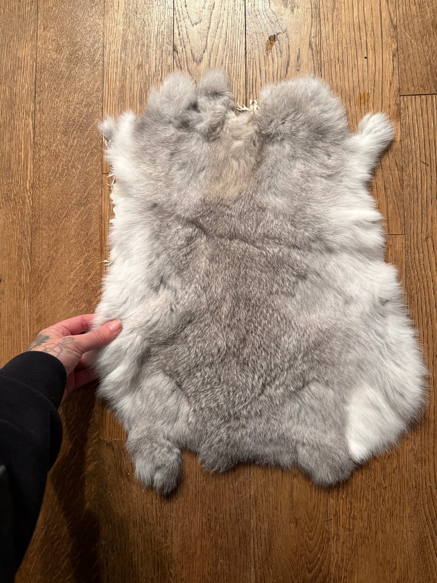 Natural rabbit fur