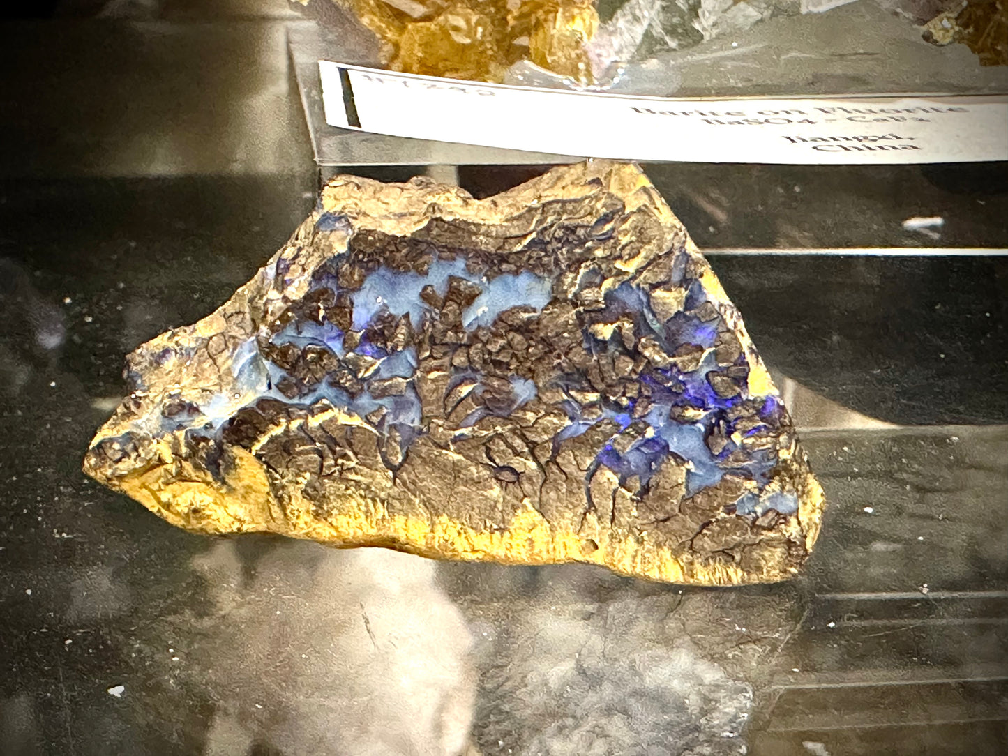 Slice of Australian boulder opal