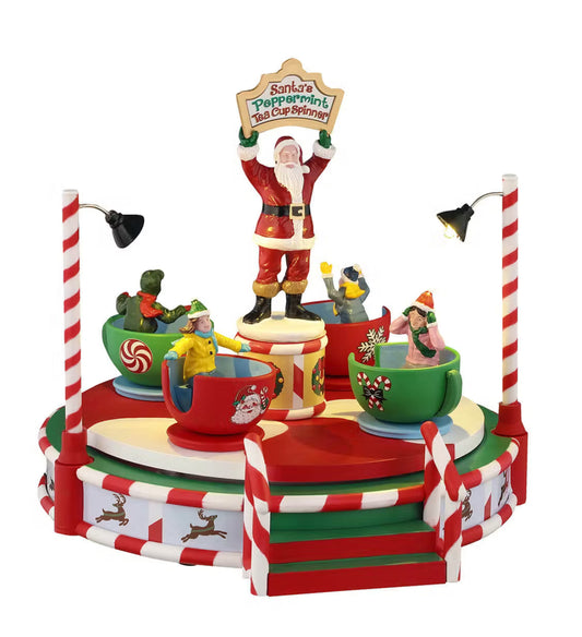 Santa’s peppermint teacup spinner