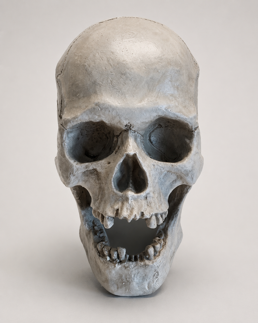 Wall hanging resin human skull