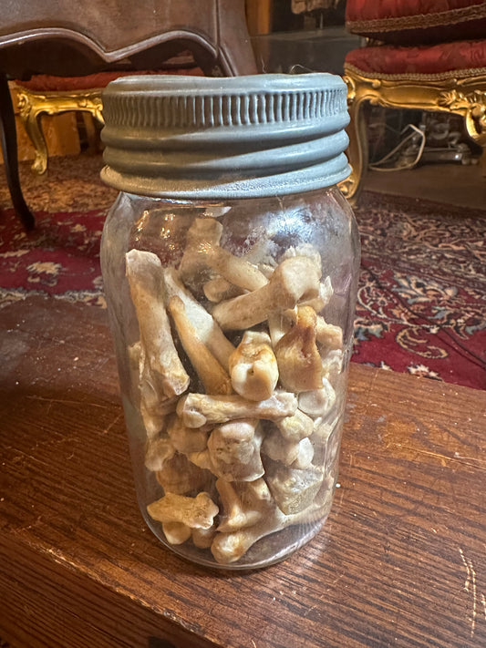 Antique jar of bones