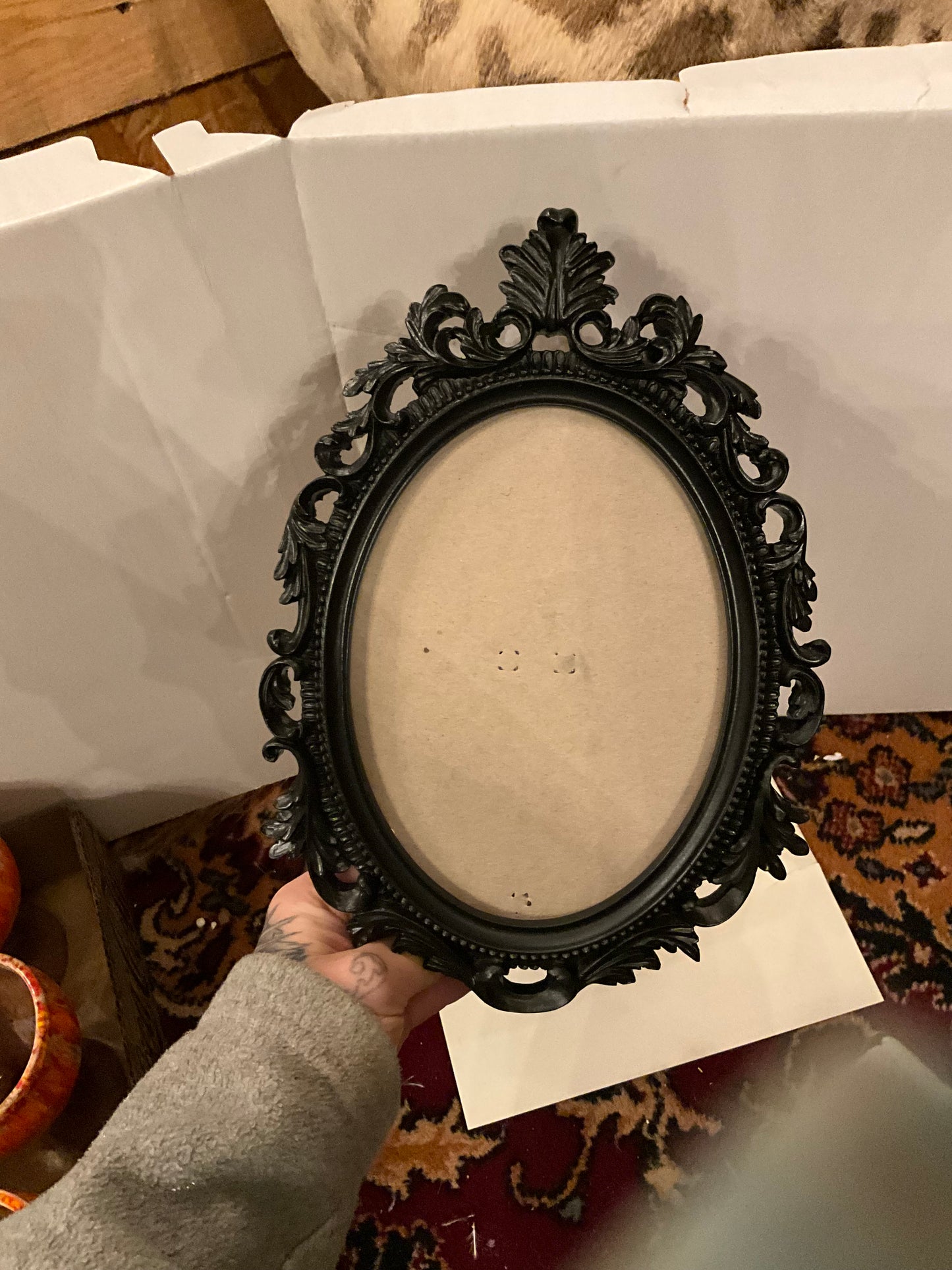 Black rococo frame 5x7 inch