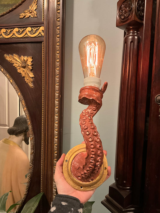 Wall hanging tentacule lamp