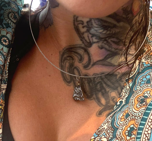 Campo del cielo meteorite necklace