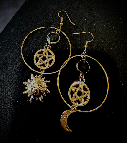 Pentagram earrings