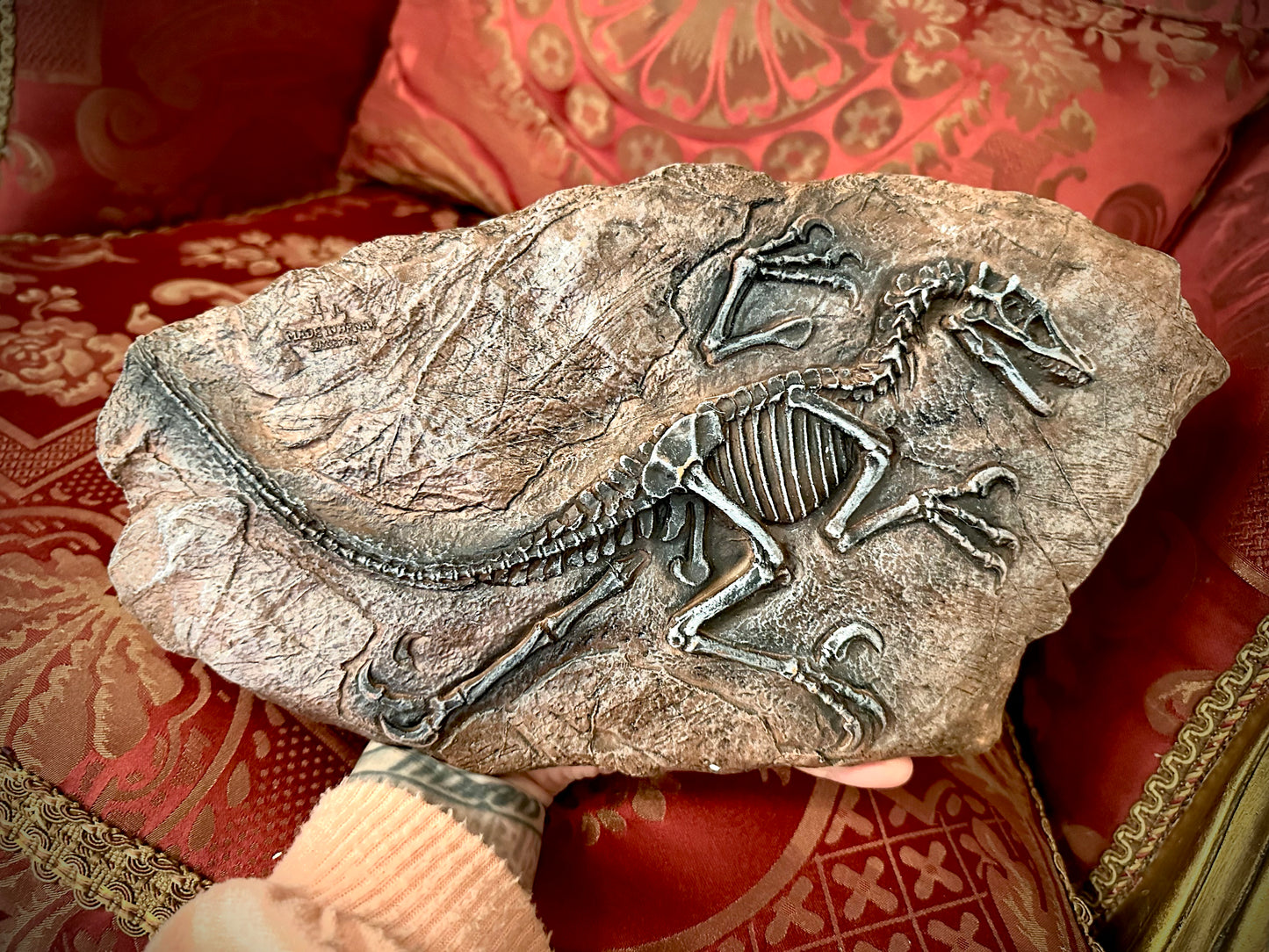 Dinosaur resin plate fossil