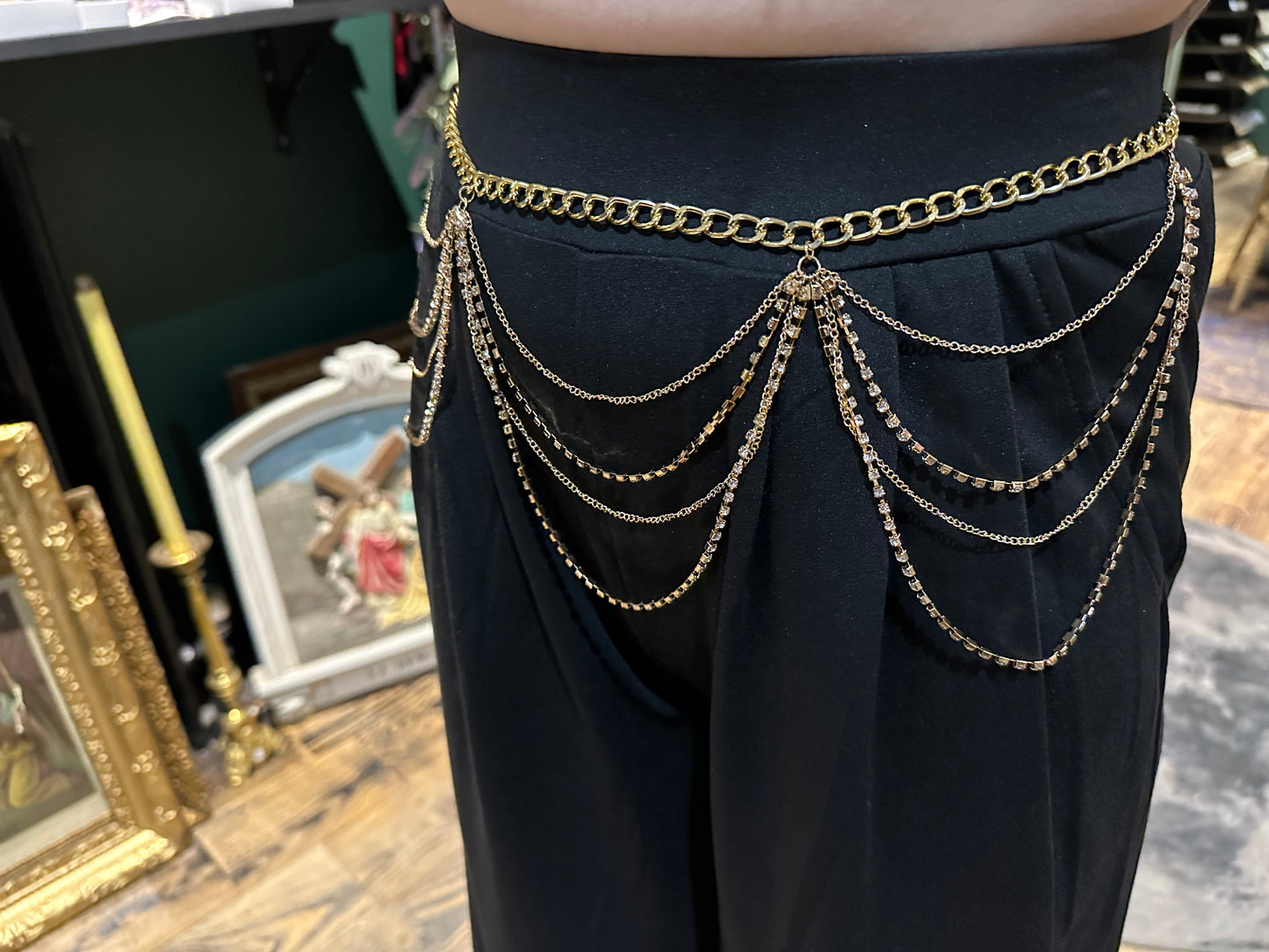 Chain jewel belt