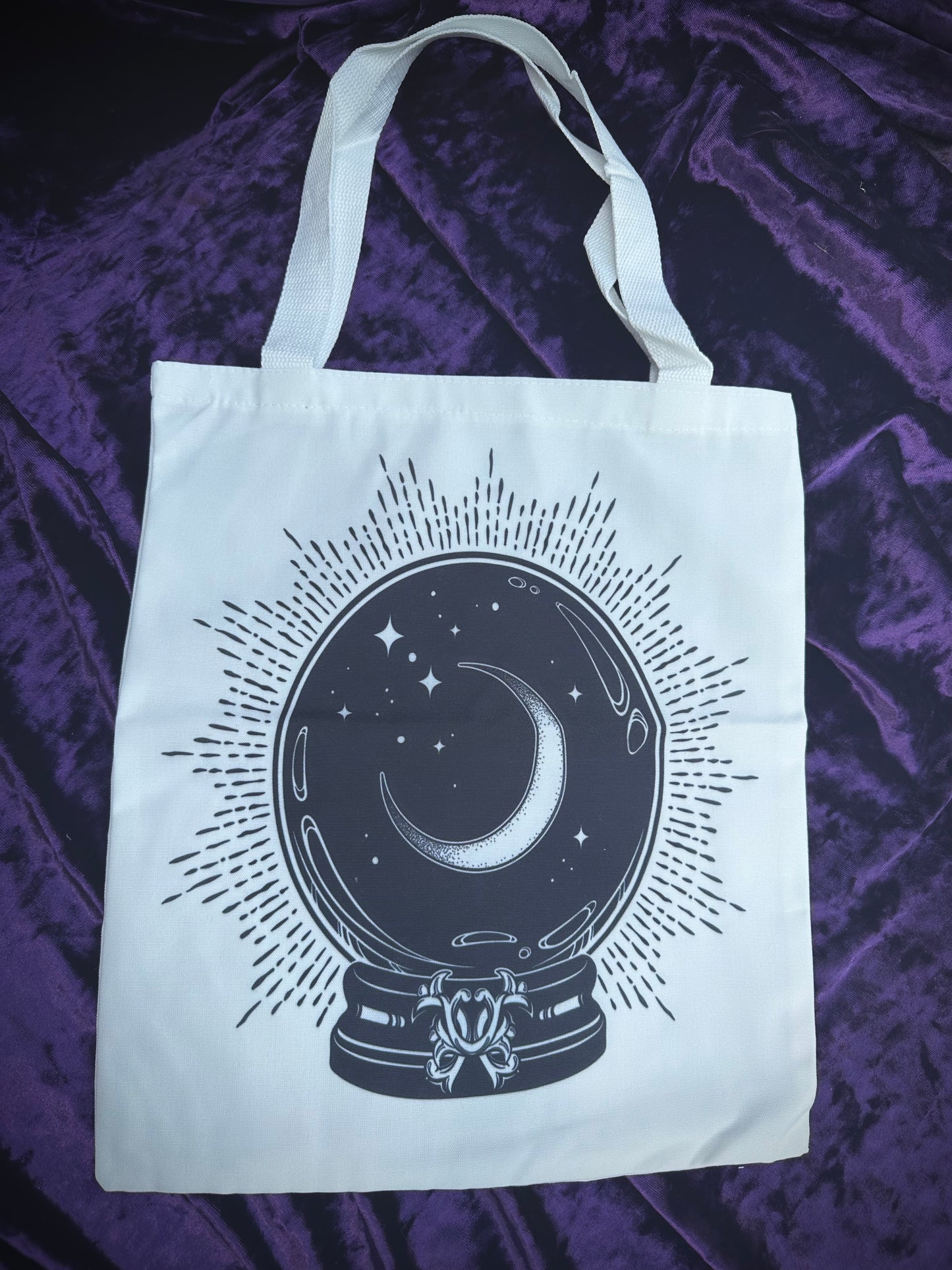 Crystal ball & moon tote bag