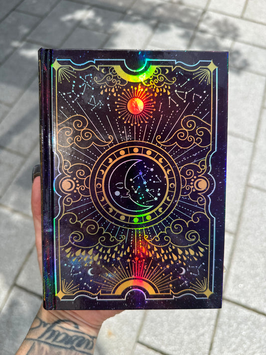 Iridescent moon notebook