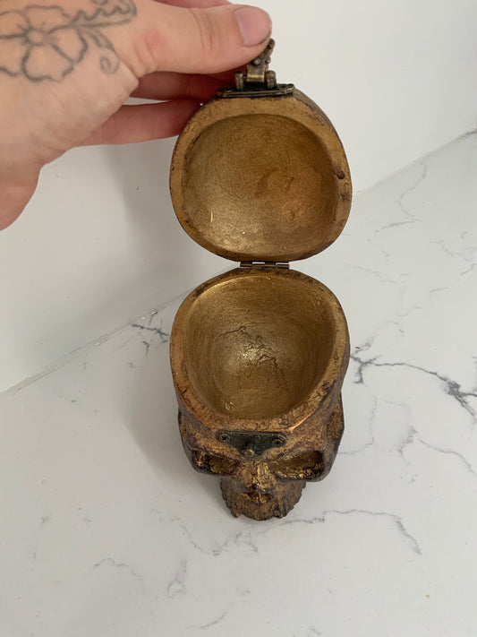 mini skull box gold