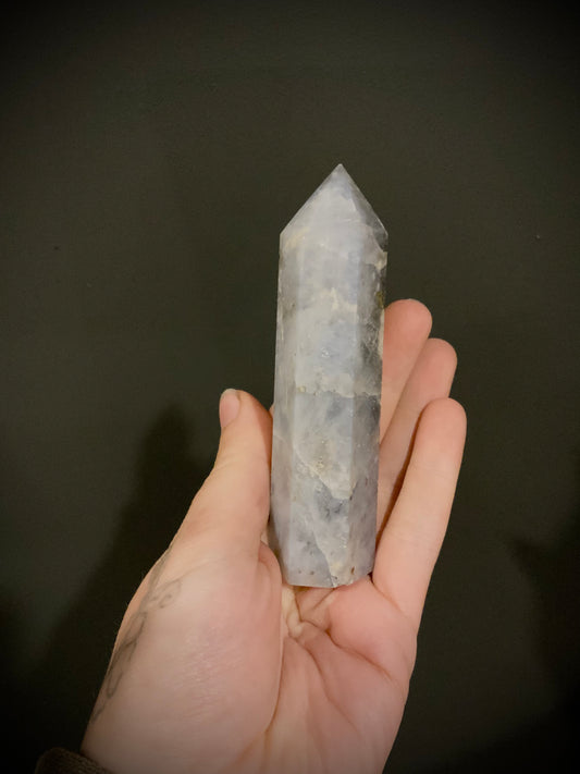 Blue chalcedony tower